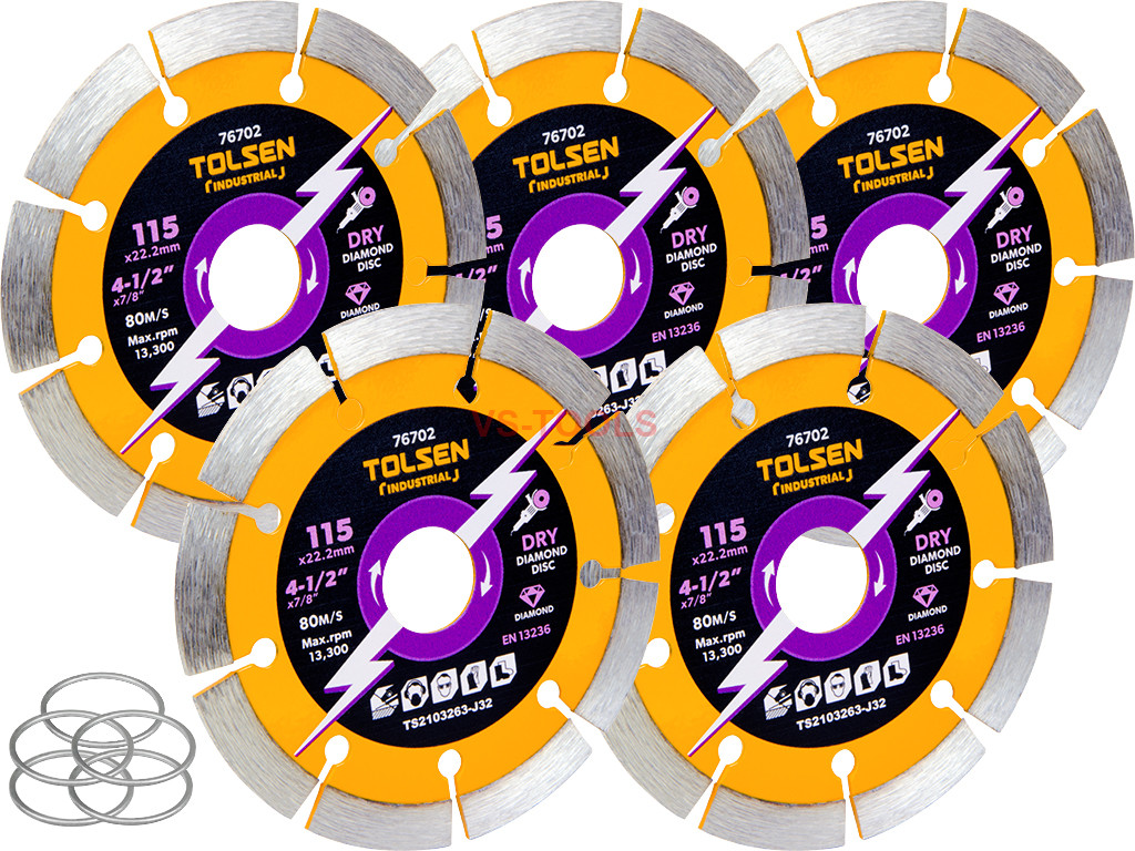 5pack Segmented Diamond Angle Grinder Blade Tile Concrete